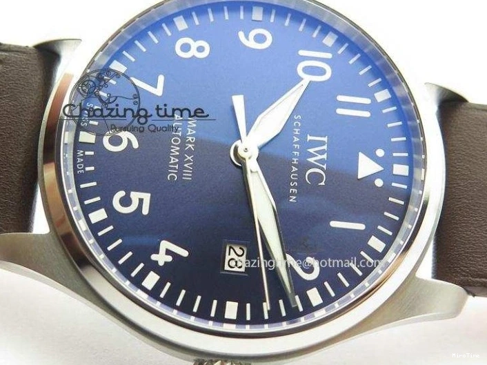 MIROTIME 0121 Mark XVIII Le Petit Prince IW327004 SS Mk Maker Best Edition Blue Dial On Brown Leather Strap A TimelessDesign 7296